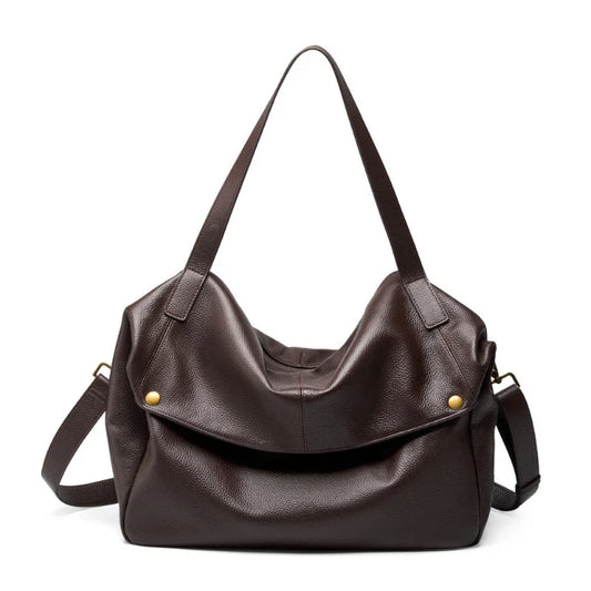 Women's Retro Genuine Leather Soft Minimalist Casual Tote Bag